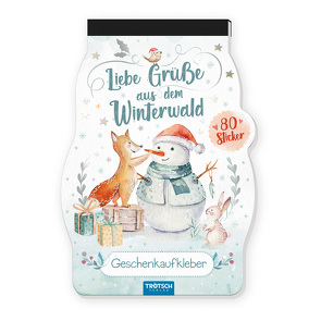 Trötsch Stickerblock Liebe Grüße aus dem Winterwald Geschenkaufkleber von Trötsch Verlag GmbH & Co. KG