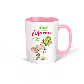 Trötsch Tasse Glück Mama weiß rosa von Trötsch Verlag GmbH & Co. KG