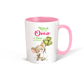 Trötsch Tasse Glück Oma weiß rosa von Trötsch Verlag GmbH & Co. KG