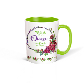 Trötsch Tasse Kranz Oma weiß grün von Trötsch Verlag GmbH & Co. KG