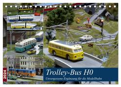 Trolley-Bus H0 (Tischkalender 2024 DIN A5 quer), CALVENDO Monatskalender von Huschka,  Klaus-Peter