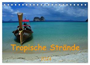Tropische Strände (Tischkalender 2024 DIN A5 quer), CALVENDO Monatskalender von Lindner,  Ulrike