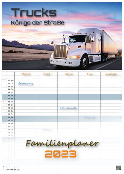 Trucks – Könige der Straße – LKW – 2023 – Kalender DIN A3 – (Familienplaner)