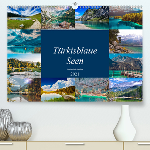 Türkisblaue Seen (Premium, hochwertiger DIN A2 Wandkalender 2021, Kunstdruck in Hochglanz) von Goldbach,  Alexandra