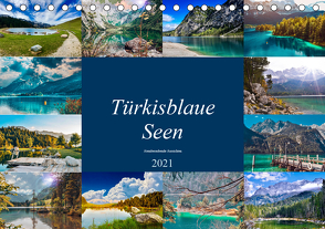 Türkisblaue Seen (Tischkalender 2021 DIN A5 quer) von Goldbach,  Alexandra