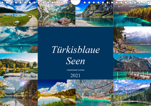 Türkisblaue Seen (Wandkalender 2021 DIN A4 quer) von Goldbach,  Alexandra