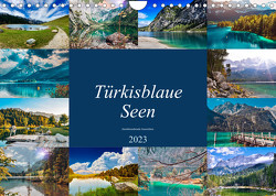 Türkisblaue Seen (Wandkalender 2023 DIN A4 quer) von Goldbach,  Alexandra