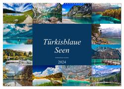 Türkisblaue Seen (Wandkalender 2024 DIN A2 quer), CALVENDO Monatskalender von Goldbach,  Alexandra