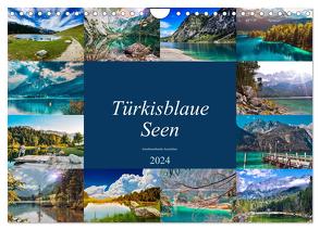 Türkisblaue Seen (Wandkalender 2024 DIN A4 quer), CALVENDO Monatskalender von Goldbach,  Alexandra