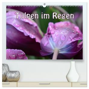 Tulpen im Regen (hochwertiger Premium Wandkalender 2024 DIN A2 quer), Kunstdruck in Hochglanz von GUGIGEI,  GUGIGEI