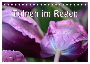 Tulpen im Regen (Tischkalender 2024 DIN A5 quer), CALVENDO Monatskalender von GUGIGEI,  GUGIGEI