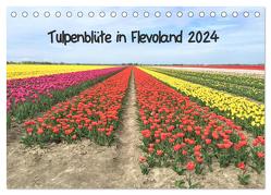 Tulpenblüte in Flevoland 2024 (Tischkalender 2024 DIN A5 quer), CALVENDO Monatskalender von Konkel,  Christine