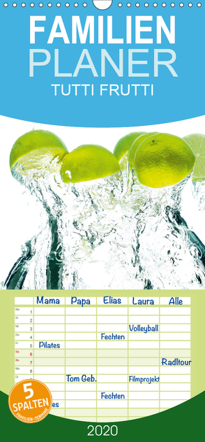 Tutti Frutti Küchenkalender – Familienplaner hoch (Wandkalender 2020 , 21 cm x 45 cm, hoch) von W. Lambrecht,  Markus