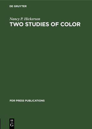 Two Studies of Color von Hickerson,  Nancy P.