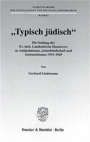 „Typisch jüdisch“. von Lindemann,  Gerhard