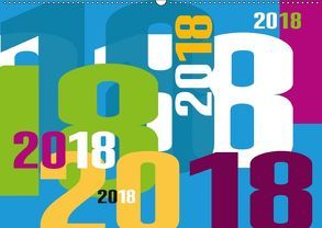 Typografischer Kalender / 2018 (Wandkalender 2018 DIN A2 quer) von Kipp,  Claudia