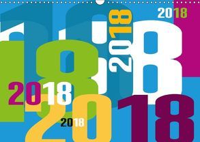 Typografischer Kalender / 2018 (Wandkalender 2018 DIN A3 quer) von Kipp,  Claudia