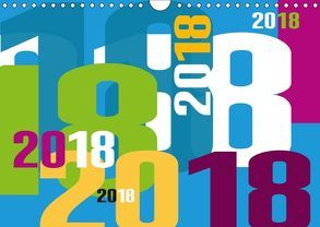 Typografischer Kalender / 2018 (Wandkalender 2018 DIN A4 quer) von Kipp,  Claudia