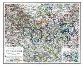 Übersichts-Karte von Thüringen, 1864 von Dietrich,  G., Petters,  H., Ravenstein,  Ludwig