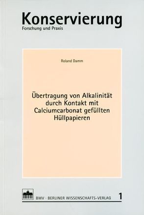 Übertragung von Alkalinität durch Kontakt mit Calciumcarbonat gefüllten Hüllpapieren von Damm,  Roland