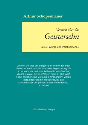 Über das Geistersehen von Bertram,  Dirk, Schopenhauer,  Arthur