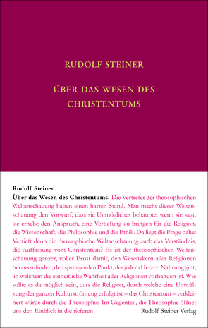 Über das Wesen des Christentums von Leubin,  Andrea, Steiner,  Rudolf