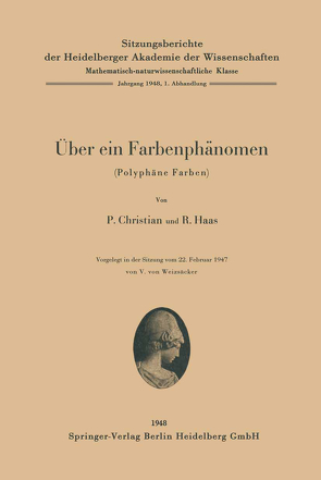 Über ein Farbenphänomen von Christian,  P, Haas,  R.