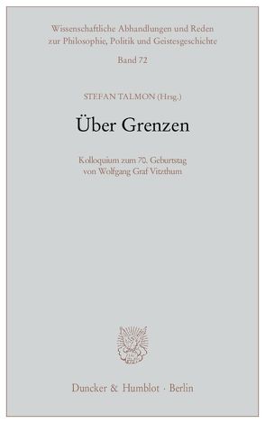 Über Grenzen. von Talmon,  Stefan