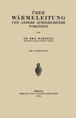Über Wärmeleitung und Andere Ausgleichende Vorgänge von Warburg,  Emil