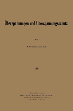 Überspannungen und Überspannungsschutz von Petersen,  Waldemar