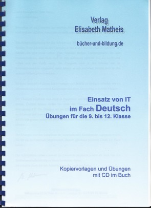 Übungen Deutsch Klasse 9 bis 12 von Matheis,  Elisabeth