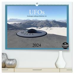 UFOs – Sichtungen außergewöhnlicher Art (hochwertiger Premium Wandkalender 2024 DIN A2 quer), Kunstdruck in Hochglanz von Schilling,  Linda