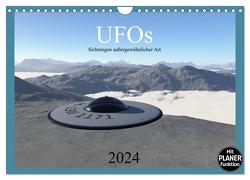 UFOs – Sichtungen außergewöhnlicher Art (Wandkalender 2024 DIN A4 quer), CALVENDO Monatskalender von Schilling,  Linda