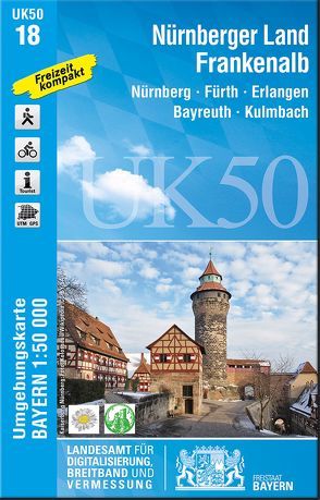 UK50-18 Nürnberger Land, Frankenalb von Landesamt für Digitalisierung,  Breitband und Vermessung,  Bayern