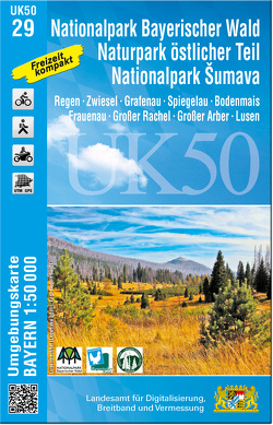 UK50-29 Nationalpark Bayerischer Wald, Naturpark östlicher Teil, Nationalpark Sumava von Landesamt für Digitalisierung,  Breitband und Vermessung,  Bayern
