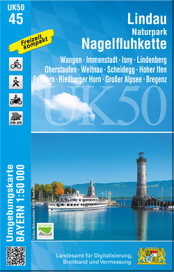 UK50-45 Lindau, Naturpark Nagelfluhkette von Landesamt für Digitalisierung,  Breitband und Vermessung,  Bayern