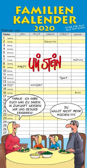 Uli Stein Familienkalender 2020 von Stein,  Uli