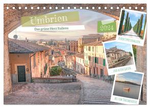 Umbrien – Das grüne Herz Italiens (Tischkalender 2024 DIN A5 quer), CALVENDO Monatskalender von Kruse,  Joana