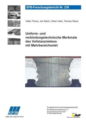 Umform- und verbindungstechnische Merkmale des Vollstanznietens mit Mehrbereichsniet von Hahn,  Ortwin, Kalich,  Jan, Thoms,  Volker, Wiese,  Thomas