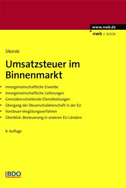 Umsatzsteuer im Binnenmarkt von Pogodda,  Annette, Sikorski,  Ralf