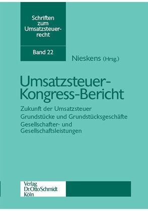 Umsatzsteuer-Kongress-Bericht von Nieskens,  Hans