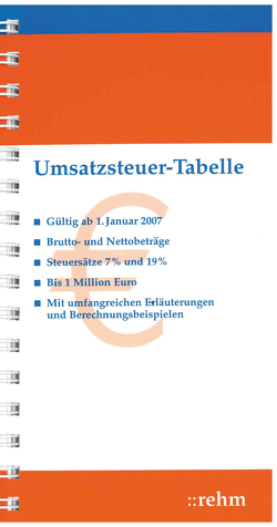 Umsatzsteuer-Tabelle