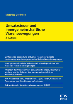 Umsatzsteuer und innergemeinschaftliche Warenbewegungen von Goldhorn,  Matthias