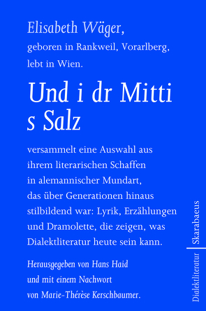 Und i dr Mitti s Salz – Und in der Mitte das Salz von Wäger,  Elisabeth