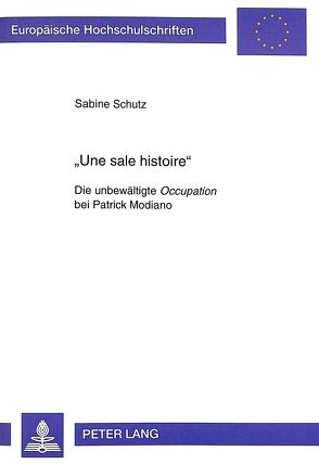 «Une sale histoire» von Schutz,  Sabine