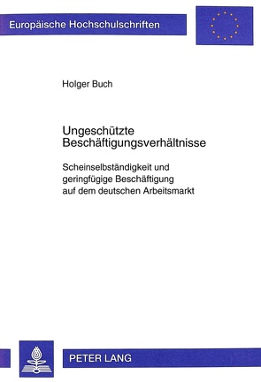 Ungeschützte Beschäftigungsverhältnisse von Buch,  Holger