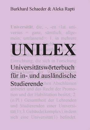 Unilex von Rapti,  Aleka, Schaeder,  Burkhard