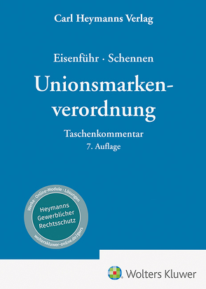 Unionsmarkenverordnung von Eisenführ,  Günther, Schennen,  Detlef