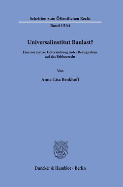 Universalinstitut Baulast? von Benkhoff,  Anna-Lisa