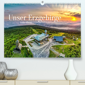 Unser Erzgebirge von oben (Premium, hochwertiger DIN A2 Wandkalender 2023, Kunstdruck in Hochglanz) von Wagner,  Sven